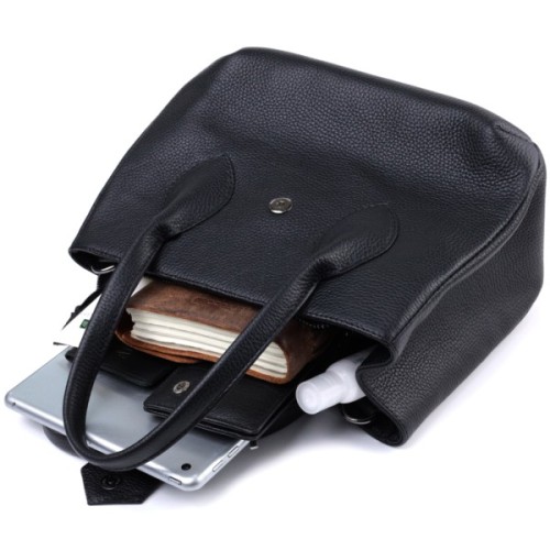 Сумка Shvigel З натуральної шкіри Чорна (22829)