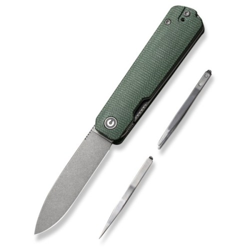 Ніж Civivi Sendy, Green Micarta, Stonewash (C21004A-1)