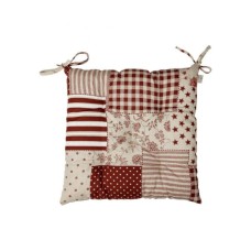 Подушка на стілець Прованс Печворк бордо Господиня 40х40 см (4823093451179)