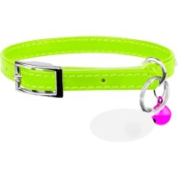 Нашийник для тварин WAUDOG GLAMOUR з резинкою і стразами для кішок (салатовий) (32545)
