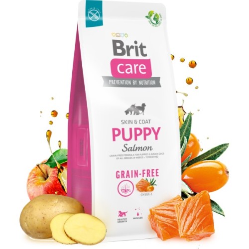 Сухий корм для собак Brit Care Dog Grain-free Puppy з лососем 1 кг (8595602558827)