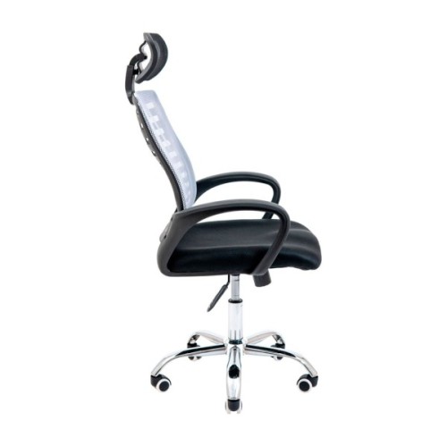 Офісне крісло Richman Бласт Хром M-1 (Tilt) Сітка чорна + сіра (ADD0002355)