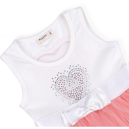 Плаття дитяче Breeze сарафан із фатіновою спідницею і серцем (10862-98G-peach)