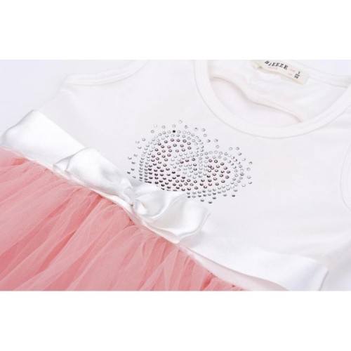 Плаття дитяче Breeze сарафан із фатіновою спідницею і серцем (10862-98G-peach)