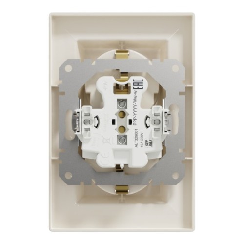 Розетка Schneider Electric ASFORA із заземленням подвійна крем 16А (EPH9900123)