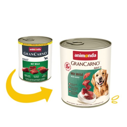 Консерви для собак Animonda GranCarno Adult with Game з дичиною 800 г (4017721824835)