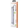 Концентратор 2E USB-C 10-in-1 3xUSB + 2xUSB-C + 2xHDMI + VGA + 3.5mm + microSD/SD + 1xRJ45 0.15m gray (2E-W2703)