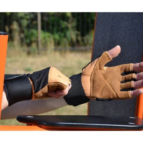 Рукавички для фітнесу MadMax MFG-269 Professional Brown M (MFG-269-Brown_M)
