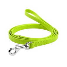 Повідець для собак WAUDOG Glamour шкіряний XXS салатовий (33705)