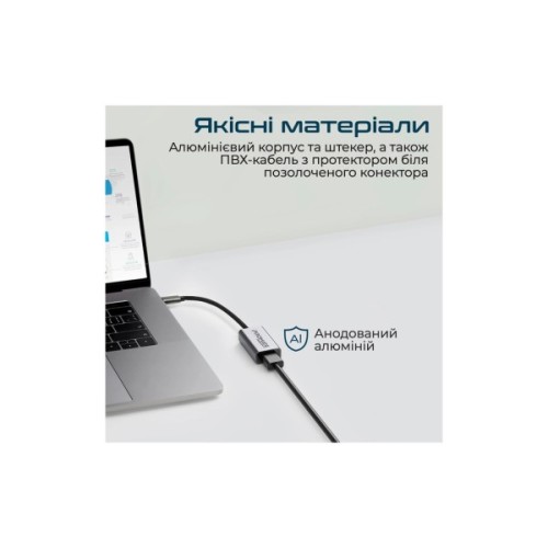 Перехідник USB-C to HDMI 4K30Hz grey Promate (medialink-h1.grey)