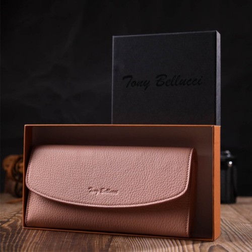 Гаманець Tony Bellucci З натуральної шкіри Пудровий (21963)