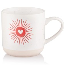 Чашка Ardesto Heart, 350мл, кераміка, білий (AR3076)