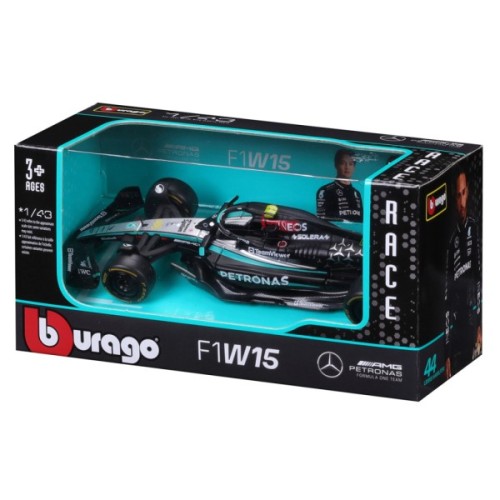 Масштабна модель автомобіля Bburago Автомодель - Mercedes-AMG F1 W15 Performance (2024), 1:43 (18-38208)