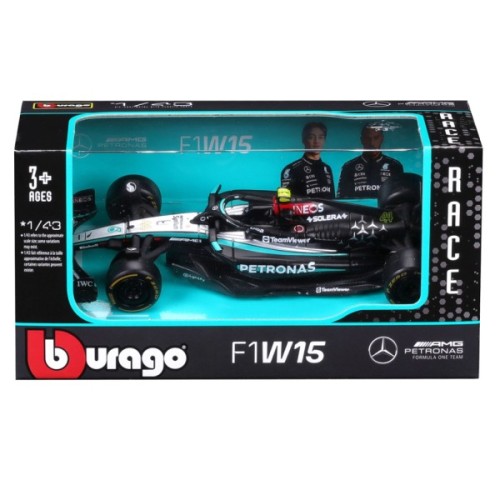 Масштабна модель автомобіля Bburago Автомодель - Mercedes-AMG F1 W15 Performance (2024), 1:43 (18-38208)
