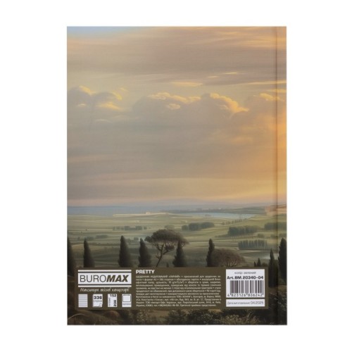 Тижневик Buromax недатований поліграфічний PRETTY, A5, зелений, 336 сторінок (BM.20340-04)