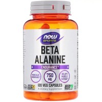 Амінокислота Now Foods Бета-Аланін, Beta-Alanine, 750 мг, 120 вегетаріанських капсул (NOW-02008)