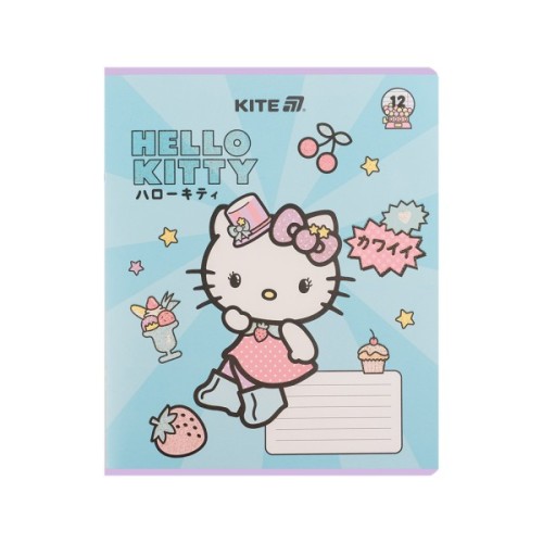 Зошит Kite Hello Kitty, 12 аркушів, лінія (HK25-234-1)