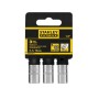 Набір торцевих головок Stanley торцевих 1/4" Maxi Drive, із шестигранним профілем, 3 шт: 8, 9, 10 мм. (FMMT17091-0)