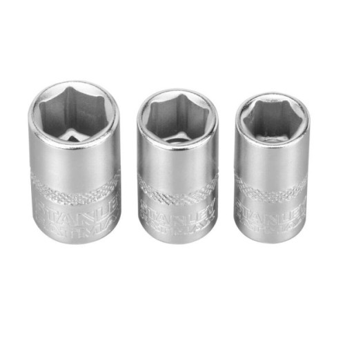 Набір торцевих головок Stanley торцевих 1/4" Maxi Drive, із шестигранним профілем, 3 шт: 8, 9, 10 мм. (FMMT17091-0)