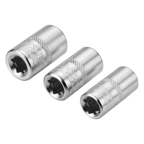 Набір торцевих головок Stanley торцевих 1/4" Maxi Drive, із шестигранним профілем, 3 шт: 8, 9, 10 мм. (FMMT17091-0)