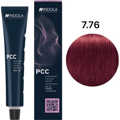 Фарба для волосся Indola Permanent Caring Color 7.76 - Середній фіолетово-червоний блонд (4045787932140)