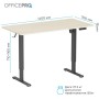 Комп'ютерний стіл OfficePro ODE1470LWB Light Wood/Black (ODE1470LWB)