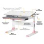Парта Mealux Edmonton Multicolor Pink Lite (BD-610 W/MC + PN Lite)