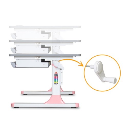 Парта Mealux Edmonton Multicolor Pink Lite (BD-610 W/MC + PN Lite)