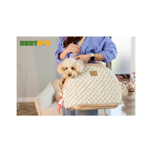 Переноска для тварин MISOKO&CO 40x22x35 см світло-коричнева (YIWUMSK70165)