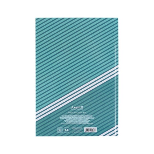 Книга записна Axent Lines А4, 96 аркушів, клітинка, зелена (8422-582-A)