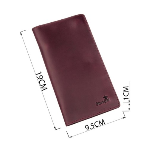 Гаманець Shvigel Шкіряний Бордовий (16196)