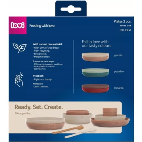 Тарілка дитяча Lovi Pistachio М'ятні 2 шт (21/530_gre)