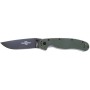 Ніж Ontario Knife RAT I AUS-8 OD Green, Black Blade (ON8846OD)