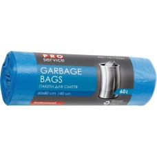 Пакети для сміття PRO service Standard HD Сині 60 л 40 шт. (4820143706425)