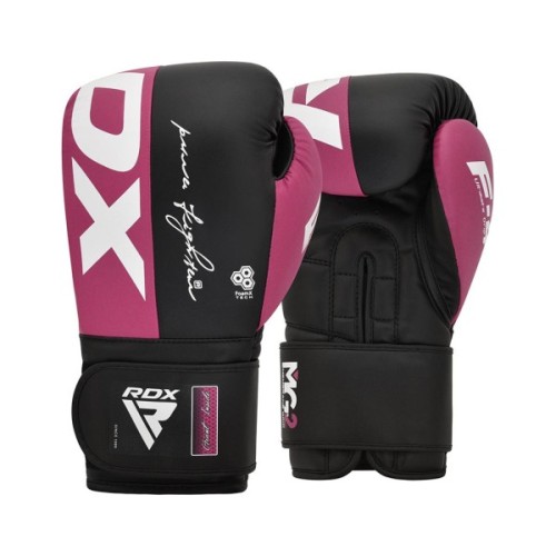 Боксерські рукавички RDX REX F4 Pink/Black-12 унцій (BGR-F4P-12OZ)