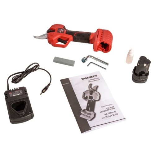 Секатор Vitals Master, AG 1225ck BL Kit, 12V, 2Ah, 25мм, 20–30різ/хв, 1.1кг (235287V)