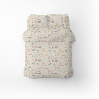 Постільна білизна Home Line Котяча радість бежевий бязь полуторний (174437)