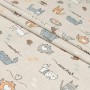 Постільна білизна Home Line Котяча радість бежевий бязь полуторний (174437)