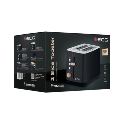 Тостер ECG ST 2768 Timber Black