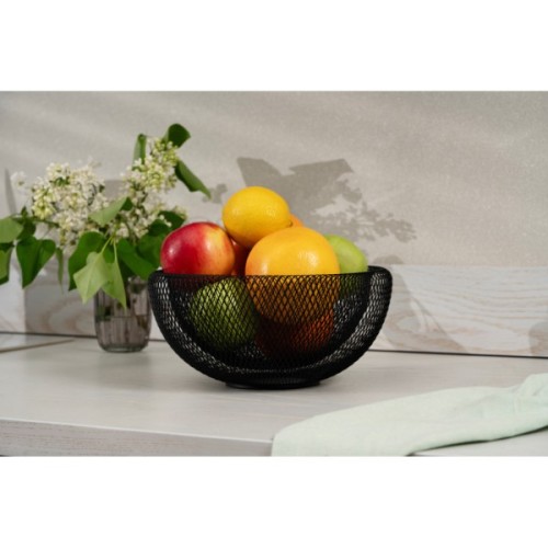 Фруктовниця Ardesto Midori 25х25х12см, метал, чорний (AR0902B)