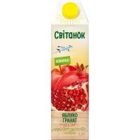 Сік Світанок Яблучно-гранатовий нектар освітлений пастеризований 950 мл (4820209563962)