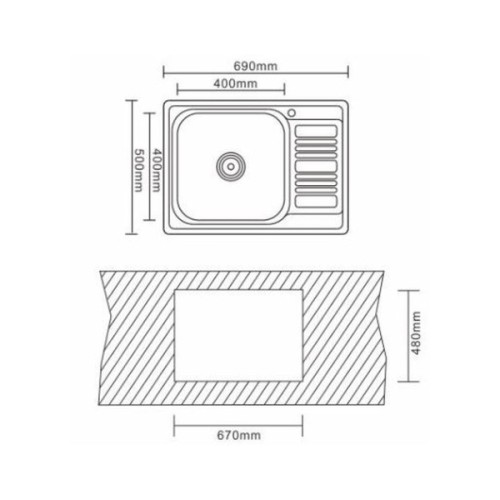 Мийка кухонна Interline SPRING sateen