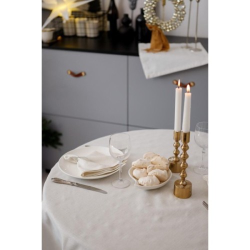 Скатертина Прованс святкова кругла Перлина White Dх136 (037604)