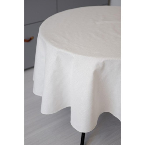 Скатертина Прованс святкова кругла Перлина White Dх136 (037604)