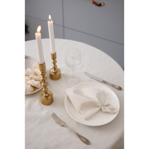 Скатертина Прованс святкова кругла Перлина White Dх136 (037604)