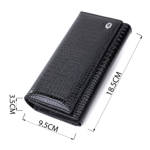 Гаманець ST Leather Шкіряний Чорний (22683)