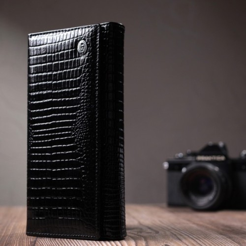 Гаманець ST Leather Шкіряний Чорний (22683)