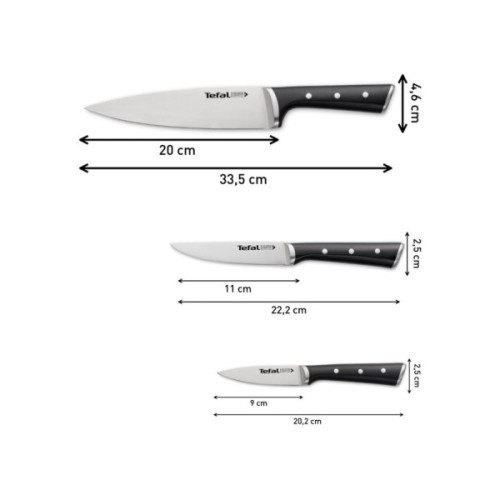 Набір ножів Tefal Ice Force 3 предмети (K2323S74)