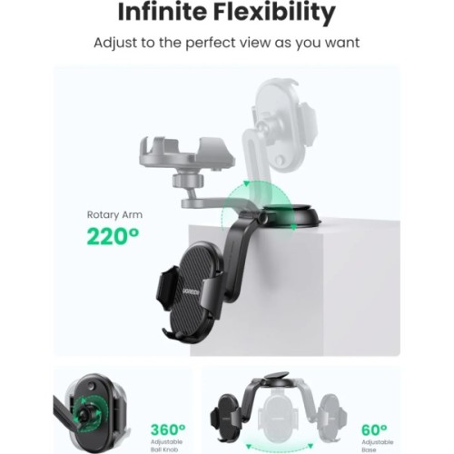 Універсальний автотримач Ugreen LP405 Waterfall-Shaped Suction Cup Phone Mount (20473)