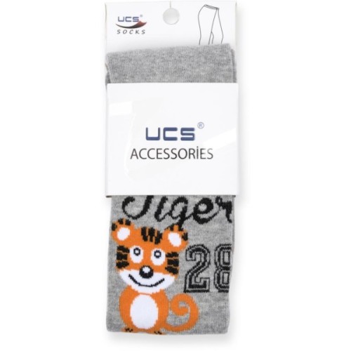 Колготки дитячі UCS Socks "Tiger" сірі меланж (M0C0301-0857-3B-graymelange)